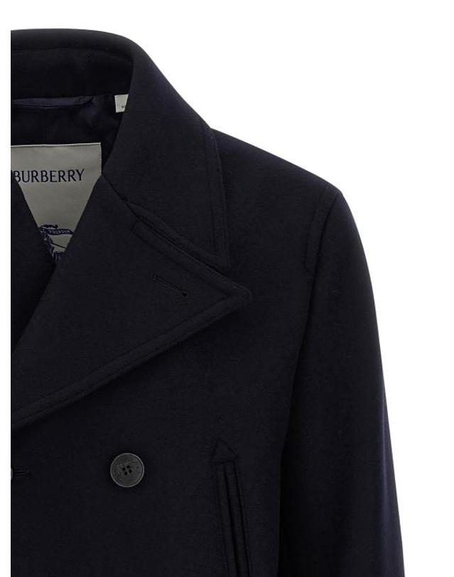 버버리 [해외직구] 26FW 버버리 울 피 코트 8115005NAVY Blue 착용컷