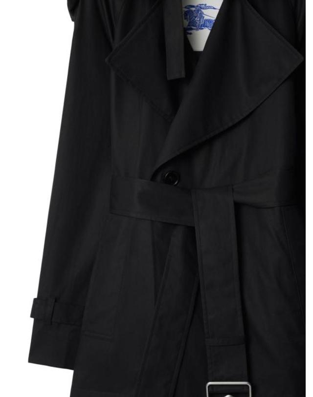 버버리 [해외직구] 24FW 버버리 개버딘 트렌치 자켓 8095507 A1189 BLACK 착용컷