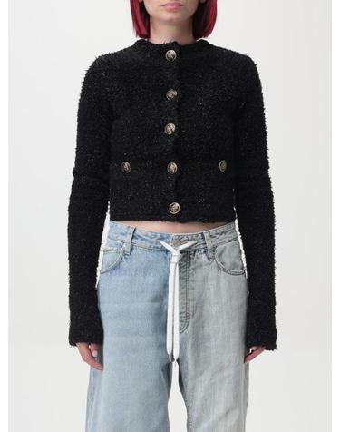 [해외직구] 25FW 발렌시아가 트위드 크롭 가디건 793604T3328 1000 Black