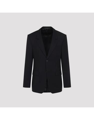 [해외직구] 25FW 발렌시아가 스탠다드 테일러드 싱글 자켓 850759TPT07 1038 BLACK