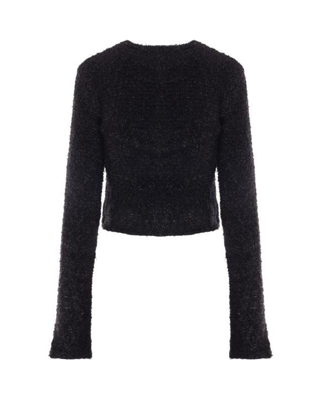 발렌시아가 [해외직구] 24FW 발렌시아가 트위드 크롭 가디건 793604 T33281000 BLACK 착용컷