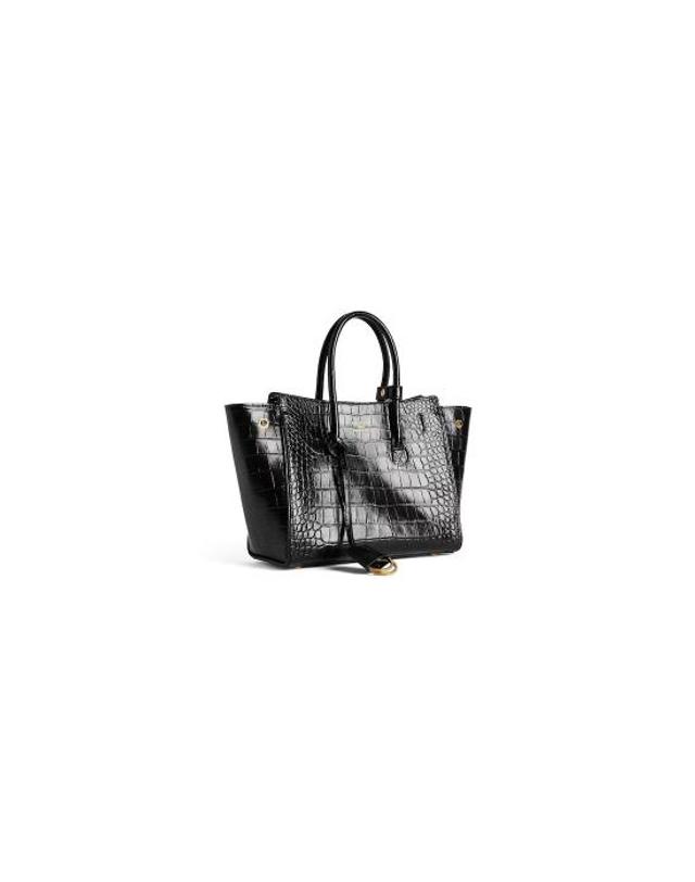 발렌시아가 [해외직구] 25FW 발렌시아가 HAMPTON 햄튼 미니 캐리올백 8133622AB051000 Black 착용컷