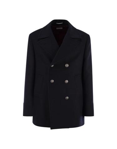 [해외직구] 25FW 브루넬로 쿠치넬리 울 플라넬 피코트 MY4967026K NIGHT BLUE