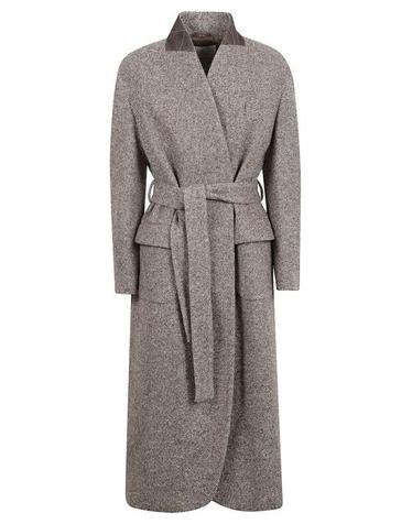 [해외직구] 25FW 브루넬로 쿠치넬리 울 블렌드 벨티드 코트 MG5319932 C6321 Grey
