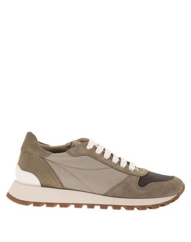 [해외직구] 26SS 브루넬로 쿠치넬리 프레셔스 토 테크노 패브릭 러너 MZ47G1960 KHAKI