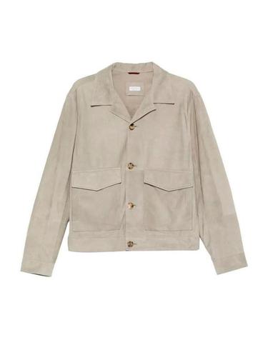 [해외직구] 26SS 브루넬로 쿠치넬리 스웨이드 언라인드 자켓 MPCFN2064C8087 Beige