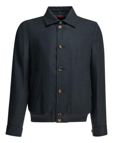 [해외직구] 26FW 브루넬로 쿠치넬리 실크 리넨 울 믹스드 홉색 블루종 MZ4036581C038X BLUE