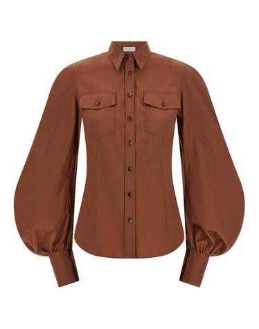[해외직구] 26SS 브루넬로 쿠치넬리 블라우스 BR336667BM BROWN