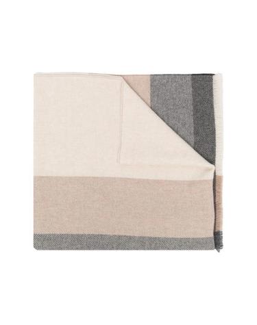 [해외직구] 26FW 브루넬로 쿠치넬리 울 캐시미어 트윌 체크 스카프 MSC666AG CM872 GREY NEUTRALS