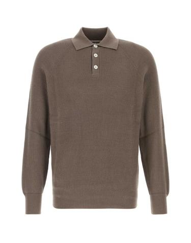 [해외직구] 26SS 브루넬로 쿠치넬리 립 니트 폴로 셔츠 M29400105 CLL90 BROWN