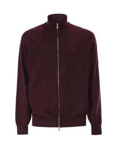 [해외직구] 브루넬로 쿠치넬리 캐시미어 하이넥 집업 가디건 M2200106 CNU36 BURGUNDY