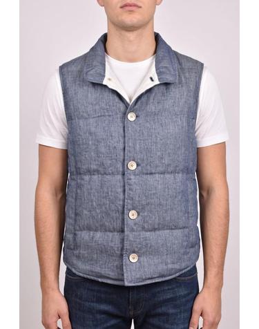 [해외직구] 브루넬로 쿠치넬리 베스트 i266186 DENIM BLUE