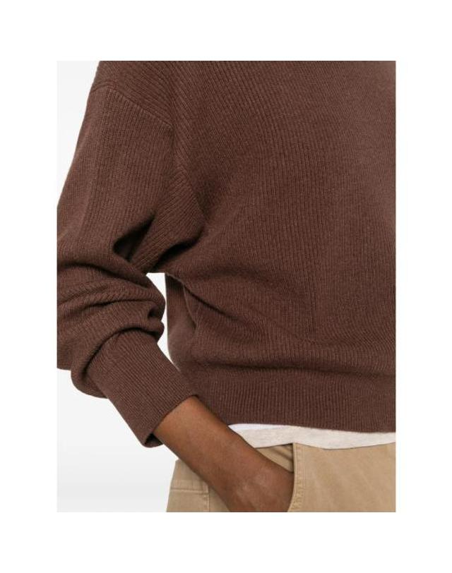 브루넬로 쿠치넬리 [해외직구] 26FW 브루넬로 쿠치넬리 터틀넥 버진 울·캐시미어·실크 잉글리시 립 스웨터 M16129313P C9199 BROWN 착용컷
