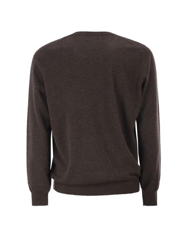 브루넬로 쿠치넬리 [해외직구] 26SS 브루넬로 쿠치넬리 캐시미어 니트 M2200100 DARK BROWN 착용컷