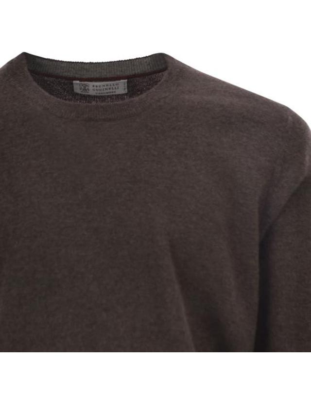 브루넬로 쿠치넬리 [해외직구] 26SS 브루넬로 쿠치넬리 캐시미어 니트 M2200100 DARK BROWN 착용컷