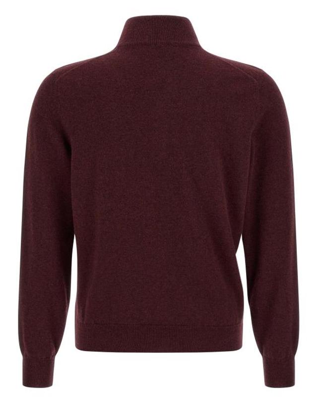 브루넬로 쿠치넬리 [해외직구] 26FW 브루넬로 쿠치넬리 집업 니트 BR337698BM BURGUNDY 착용컷