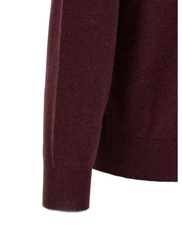 브루넬로 쿠치넬리 [해외직구] 26FW 브루넬로 쿠치넬리 집업 니트 BR337698BM BURGUNDY 착용컷