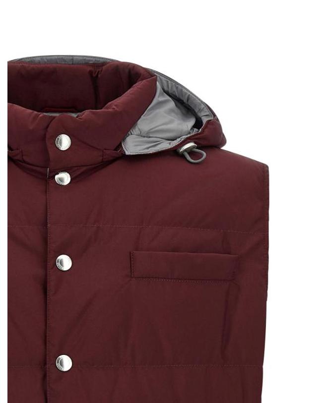 브루넬로 쿠치넬리 [해외직구] 26FW 브루넬로 쿠치넬리 베스트 BR337514BM BURGUNDY 착용컷
