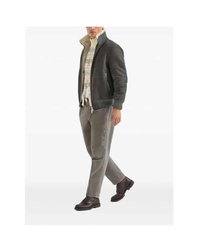 브루넬로 쿠치넬리 [해외직구] 26FW 브루넬로 쿠치넬리 무스탕 MPMCU1737 C9873 GREY 착용컷