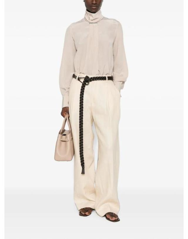 브루넬로 쿠치넬리 [해외직구] 26FW 브루넬로 쿠치넬리 블라우스 MB993B1G04C8561 BEIGE 착용컷
