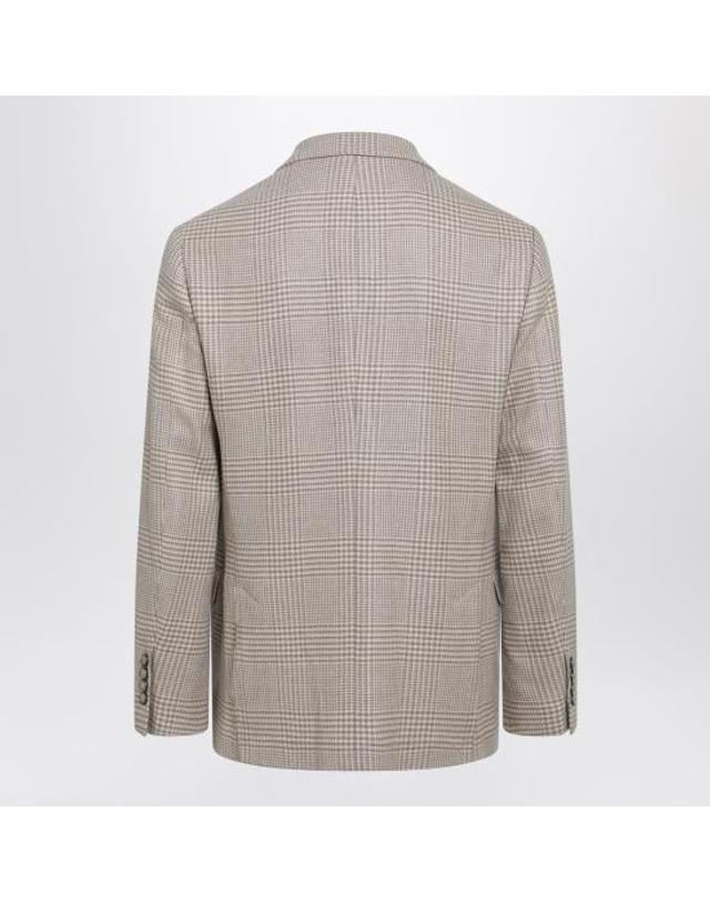 브루넬로 쿠치넬리 [해외직구] 26FW 브루넬로 쿠치넬리 수트 자켓 MV4437BFDHWO Beige 착용컷