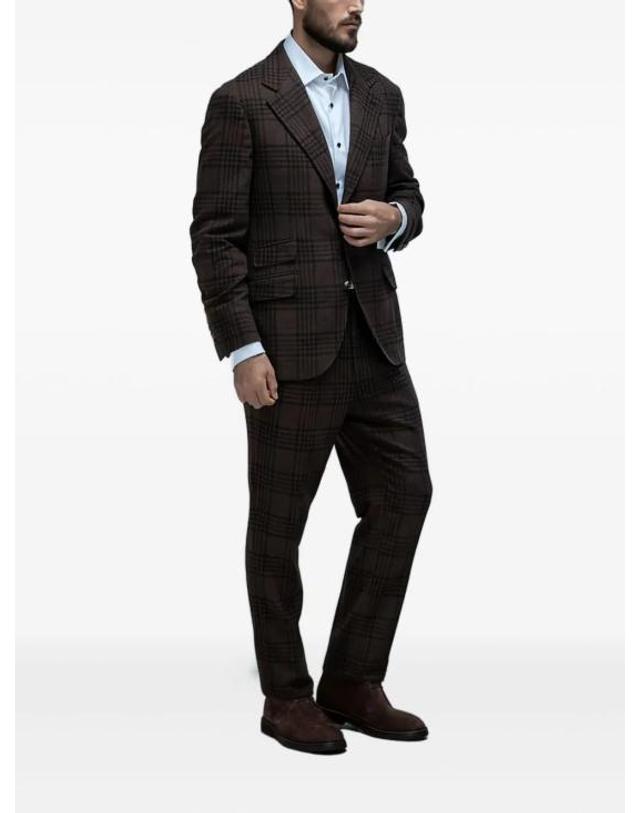 브루넬로 쿠치넬리 [해외직구] 브루넬로 쿠치넬리 수트 팬츠 i220087 BROWN 착용컷