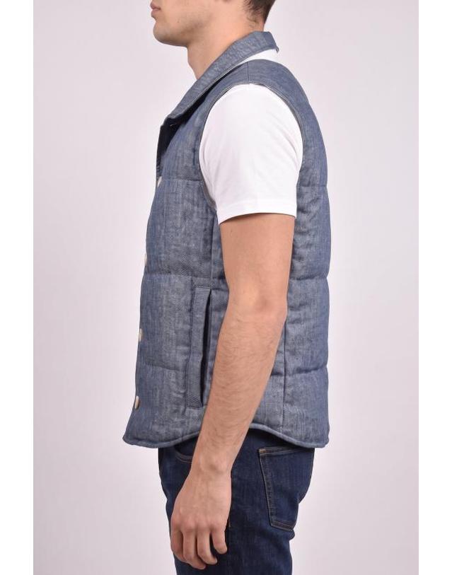 브루넬로 쿠치넬리 [해외직구] 브루넬로 쿠치넬리 베스트 i266186 DENIM BLUE 착용컷