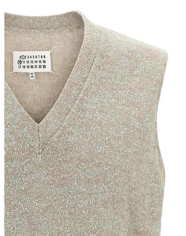 메종 마르지엘라 [해외직구] 26SS 마르지엘라 라이트 부클 니트 베스트 S50FB0115M13152003F Beige 착용컷