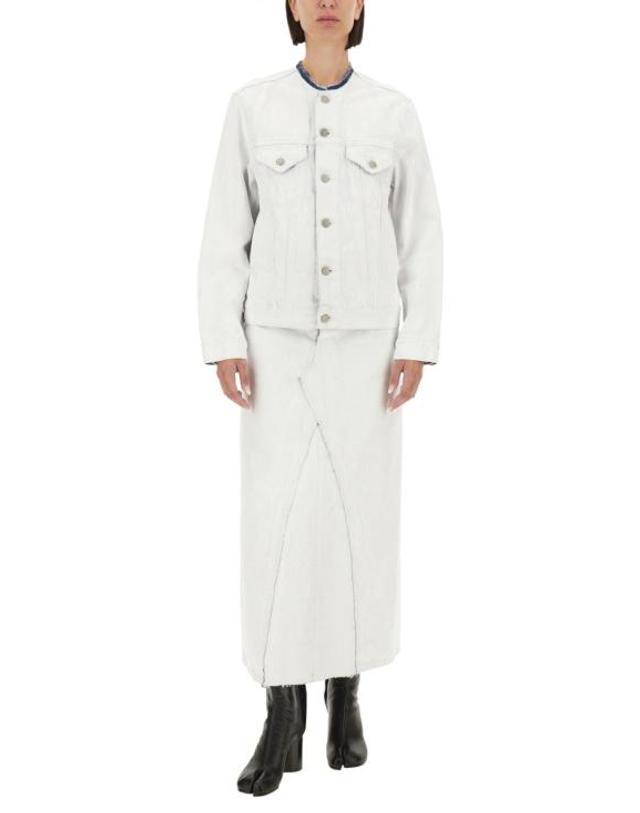 메종 마르지엘라 [해외직구] 24FW 마르지엘라 데님 스커트 SI0MA0003 WHITE 착용컷