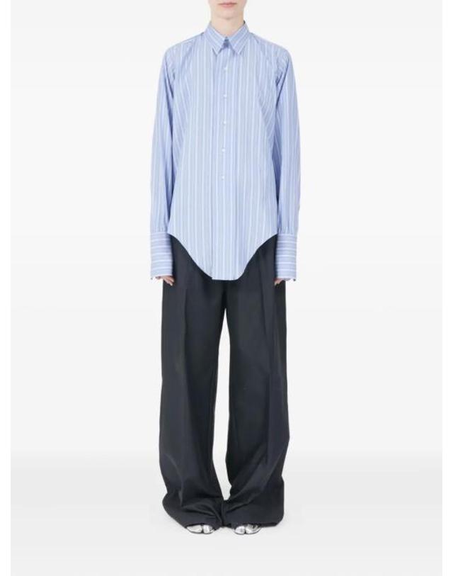 메종 마르지엘라 [해외직구] 25FW 마르지엘라 코튼 셔츠 S29DT0006M35625 002F BLUE STRIPE 착용컷
