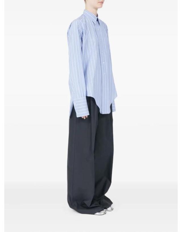 메종 마르지엘라 [해외직구] 25FW 마르지엘라 코튼 셔츠 S29DT0006M35625 002F BLUE STRIPE 착용컷