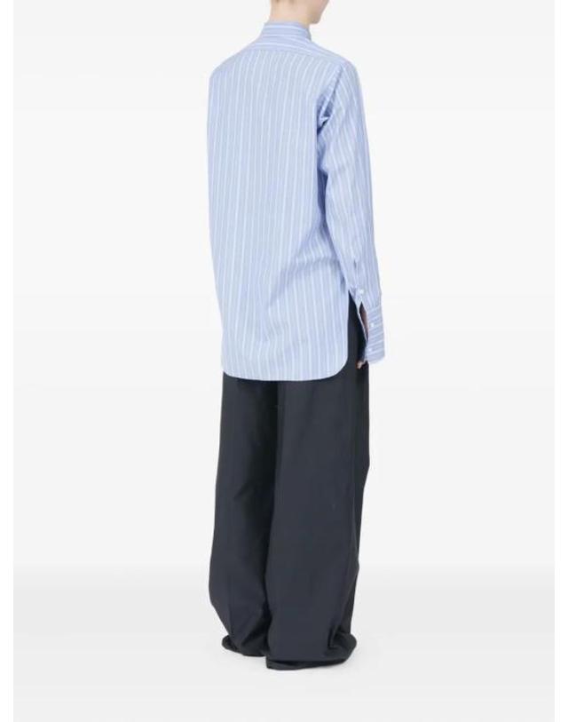 메종 마르지엘라 [해외직구] 25FW 마르지엘라 코튼 셔츠 S29DT0006M35625 002F BLUE STRIPE 착용컷