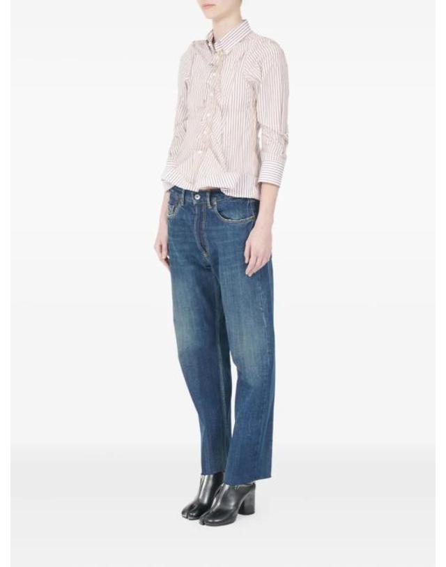 메종 마르지엘라 [해외직구] 25FW 마르지엘라 데님 팬츠 S29DL0218MTN124 961 RED STRIPE 착용컷