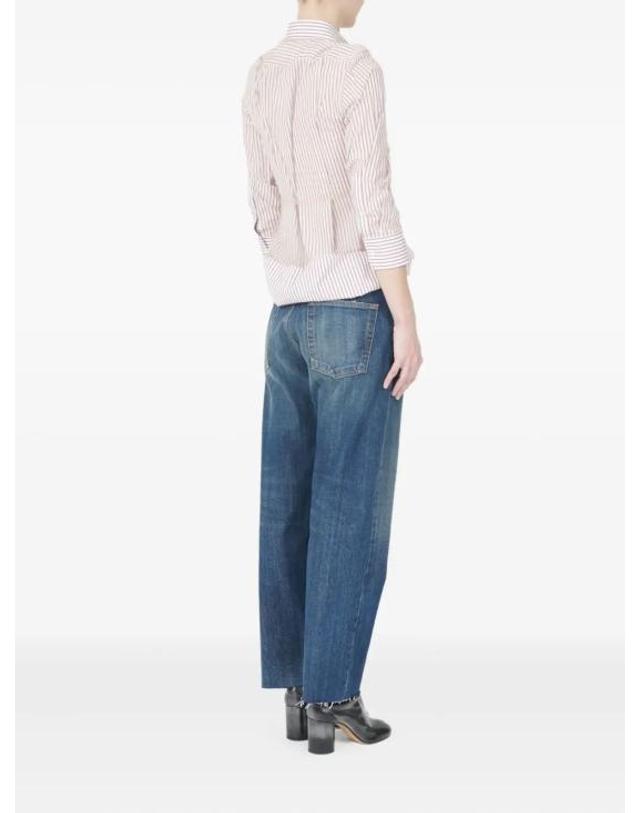 메종 마르지엘라 [해외직구] 25FW 마르지엘라 데님 팬츠 S29DL0218MTN124 961 RED STRIPE 착용컷