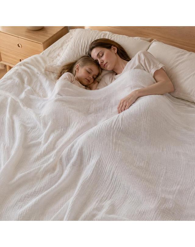 예꼬맘 예꼬맘 아기 블랭킷 신생아 사계절 순면 3중 거즈 이불 담요 M L XL 착용컷