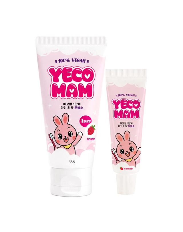 예꼬맘 예꼬맘 어린이 치약 3개 + 미니 3개 착용컷
