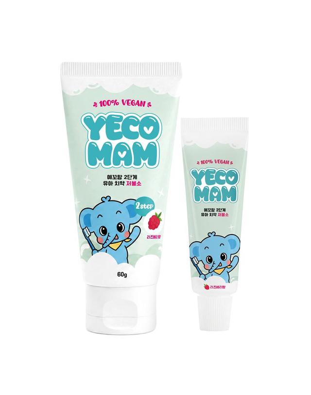예꼬맘 예꼬맘 어린이 치약 3개 + 미니 3개 착용컷