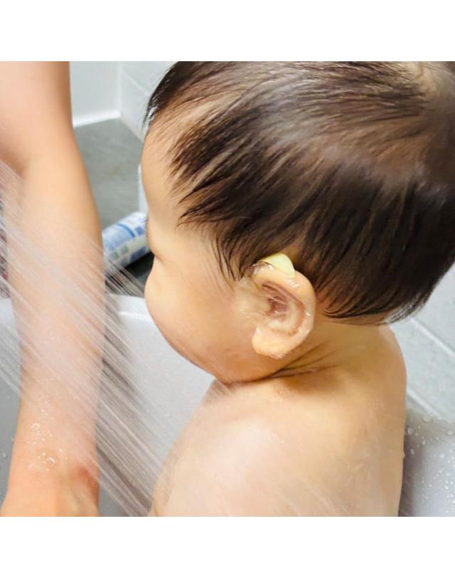 예꼬맘 예꼬맘 아기 귀마개 귀방수 스티커 30매 x 2개 착용컷