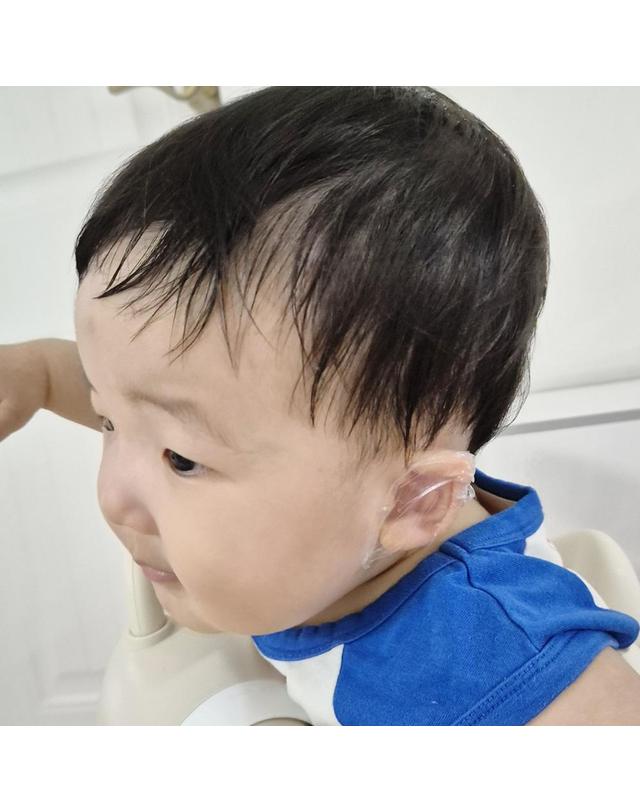예꼬맘 예꼬맘 아기 귀마개 귀방수 스티커 30매 x 2개 착용컷