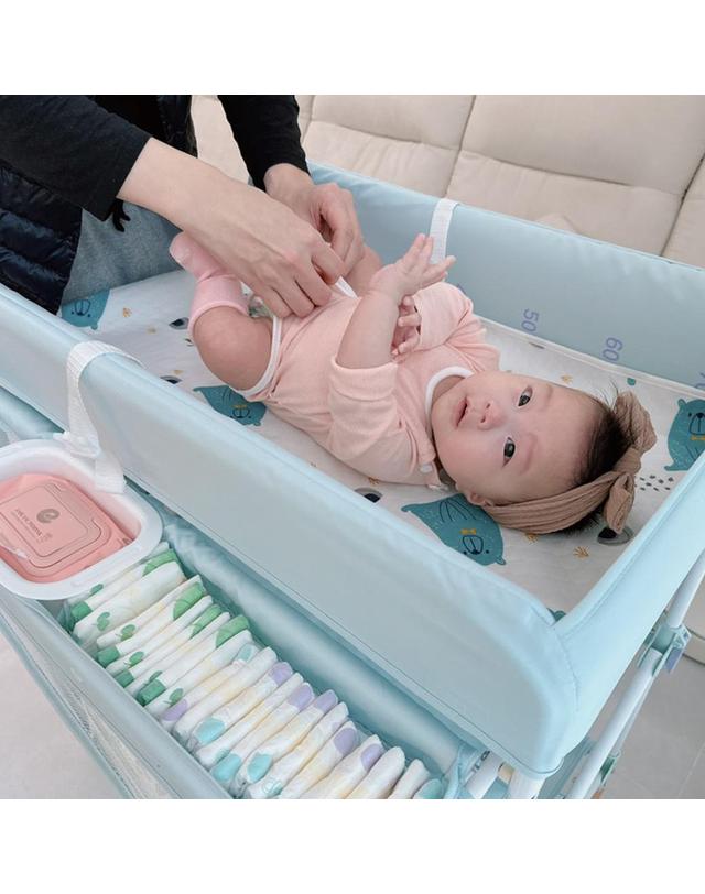 예꼬맘 예꼬맘 H형 멀티수납 기저귀갈이대 트롤리 겸용 착용컷