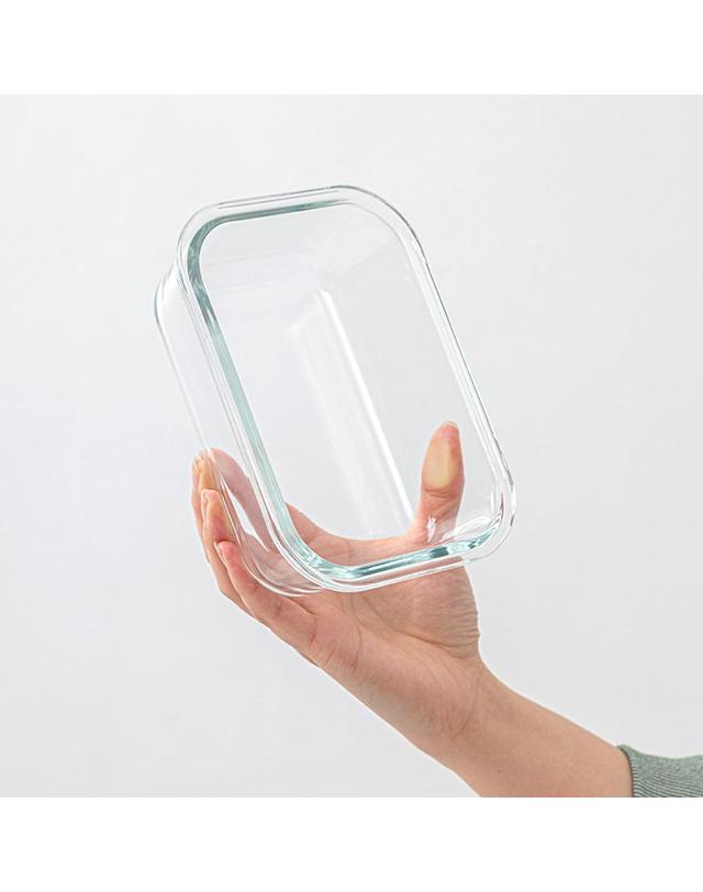 알프레미오 알프레미오 강화 유리 밀폐용기 직사각 4종(370ml 2개+630ml 2개) 착용컷