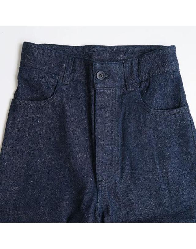 베이스레인지 [명품] 베이스레인지 데님 팬츠 TRNA CO AU24 BLUE DENIM DOM 착용컷