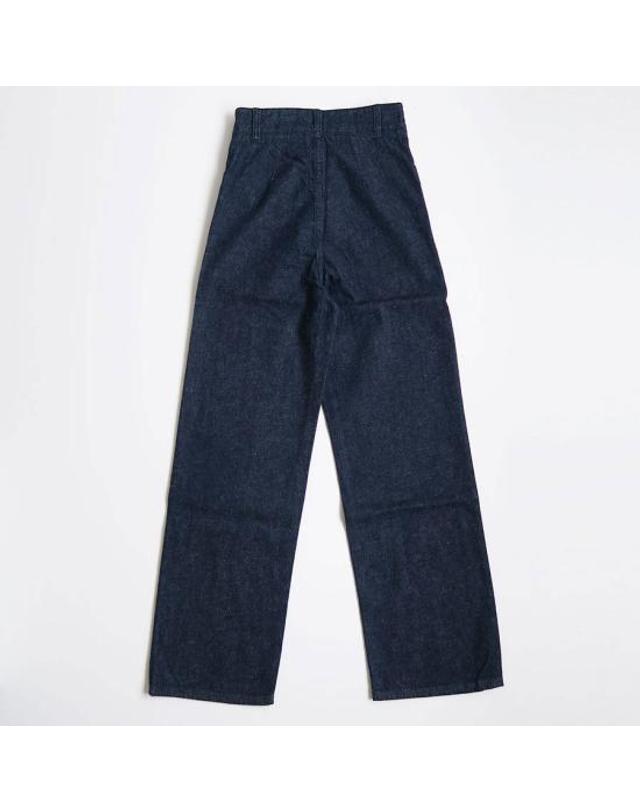 베이스레인지 [명품] 베이스레인지 데님 팬츠 TRNA CO AU24 BLUE DENIM DOM 착용컷