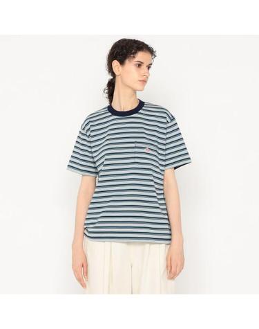 [명품] 26SS 단톤 플레인 숏 슬리브 포켓 티셔츠 단톤 DTC0197 TCB BLUE X GREY MULTI DOM