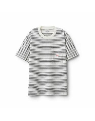 [명품] 26SS 단톤 플레인 숏 슬리브 포켓 티셔츠 단톤 DTC0197 TCB ECRU X BLACK MULTI DOM