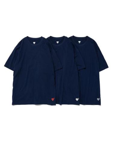 [명품] 26SS 휴먼메이드 반팔 티셔츠 HM00CS001 NAVY DOM
