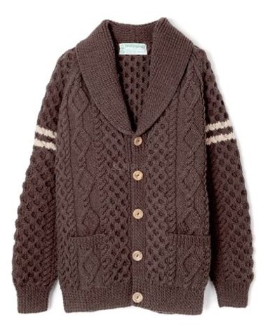 [명품] 인버알란 가디건 6AH BROWN BROWN OATMEAL DOM