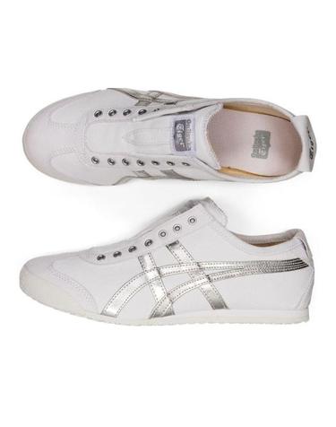 [명품] 오니츠카타이거 멕시코 66 슬립온 1183A962 101 WHITE PURE SILVER DOM