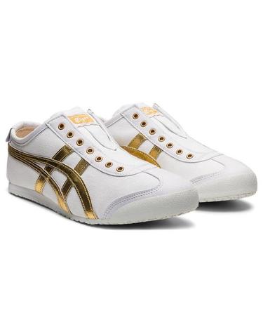[명품] 오니츠카타이거 멕시코 66 슬립온 1183A962 102 WHITE PURE GOLD DOM