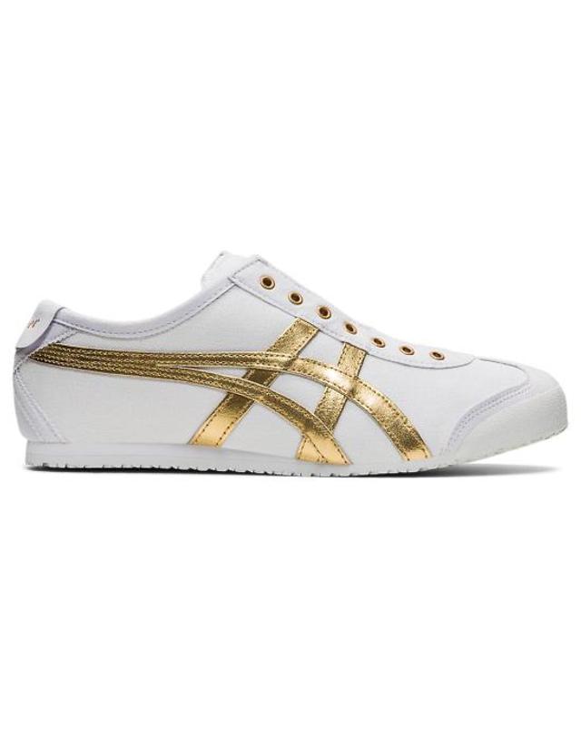 오니츠카타이거 [명품] 오니츠카타이거 멕시코 66 슬립온 1183A962 102 WHITE PURE GOLD DOM 착용컷